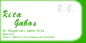rita gabos business card